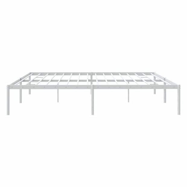 vidaXL Bedframe metaal wit 183x213 cm