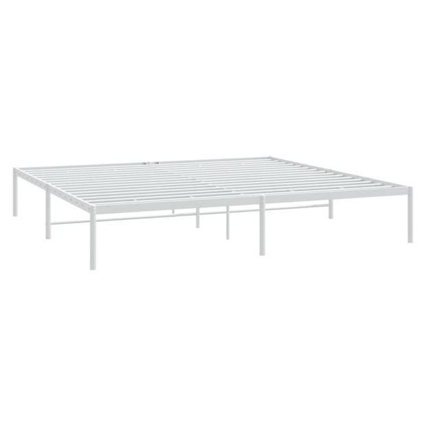 vidaXL Bedframe metaal wit 183x213 cm