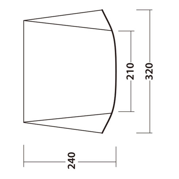 Outwell Luifel Touring Canopy zwart en grijs