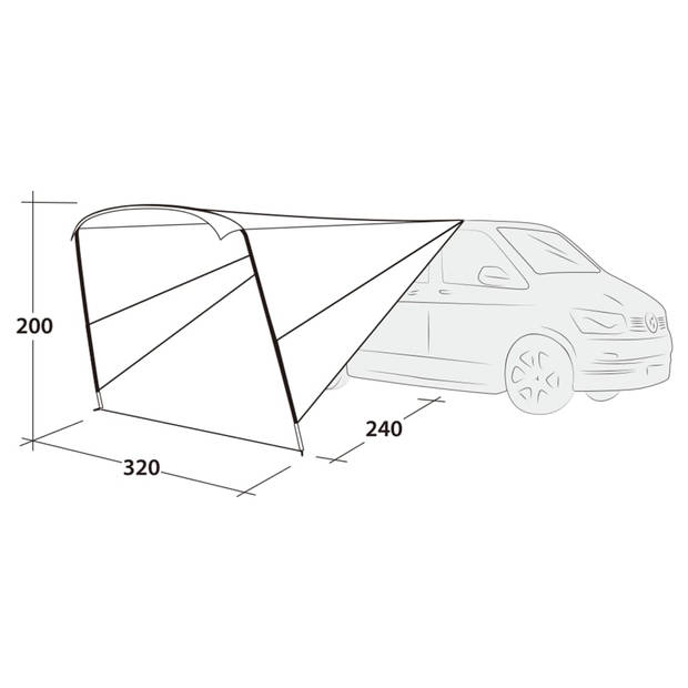 Outwell Luifel Touring Canopy zwart en grijs