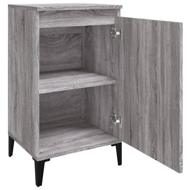 vidaXL Nachtkastjes 2 st 40x35x70 cm bewerkt hout grijs sonoma eiken