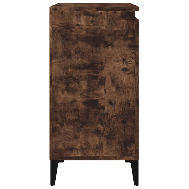 vidaXL Nachtkastjes 2 st 40x35x70 cm bewerkt hout gerookt eikenkleurig