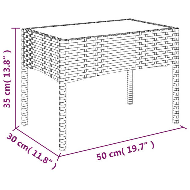 vidaXL 4-delige Loungeset met kussens poly rattan grijs