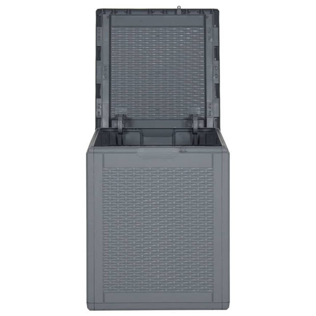 vidaXL Tuinbox 90 L PP rattan grijs