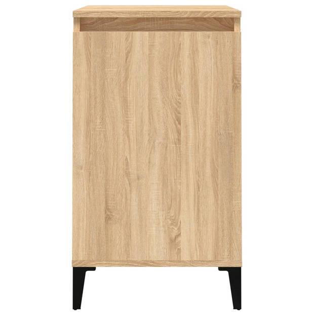 vidaXL Nachtkastje 40x35x70 cm bewerkt hout sonoma eikenkleurig