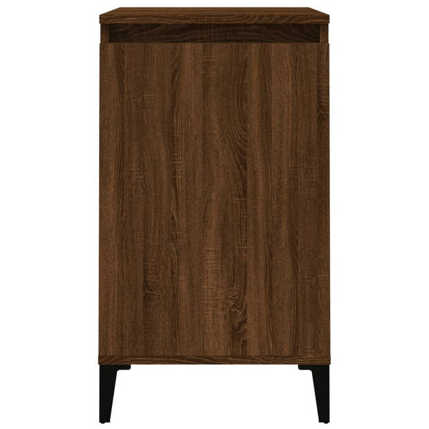 vidaXL Nachtkastjes 2 st 40x35x70 cm bewerkt hout bruin eikenkleur