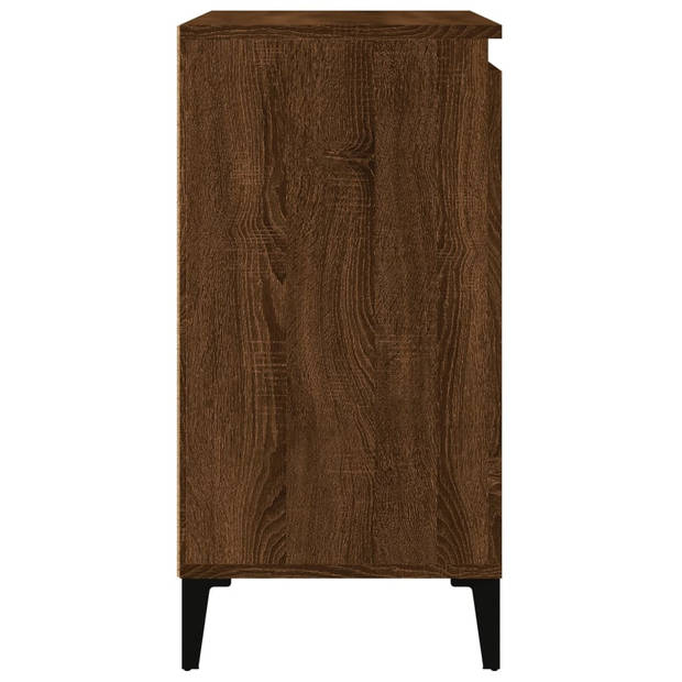 vidaXL Nachtkastjes 2 st 40x35x70 cm bewerkt hout bruin eikenkleur