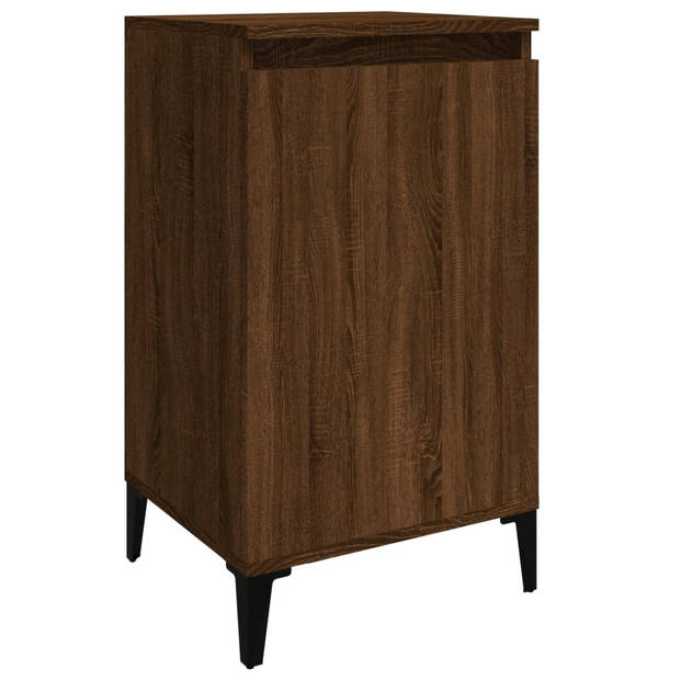 vidaXL Nachtkastjes 2 st 40x35x70 cm bewerkt hout bruin eikenkleur