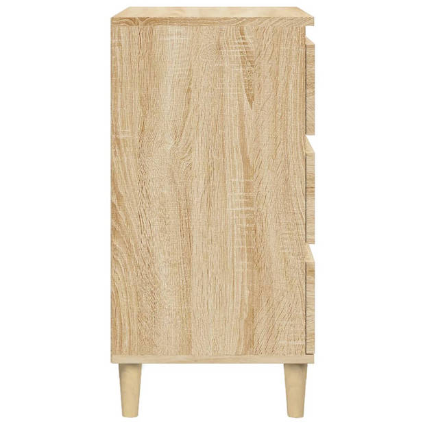 vidaXL Nachtkastje 40x35x70 cm bewerkt hout sonoma eikenkleurig