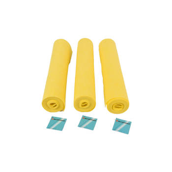 Set van 3 Gele Microvezel Schoonmaakdoeken - 4M Lengte 38cm Breedte 70% Viscose, 30% Polyester 540g Gewicht