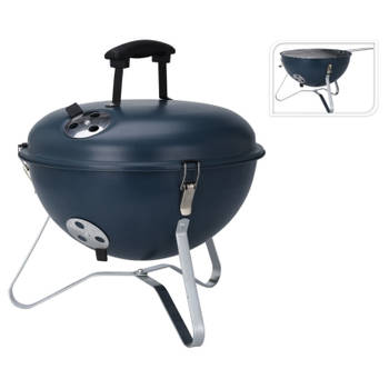 ProGarden Barbecue bolvormig 37 cm donkerblauw