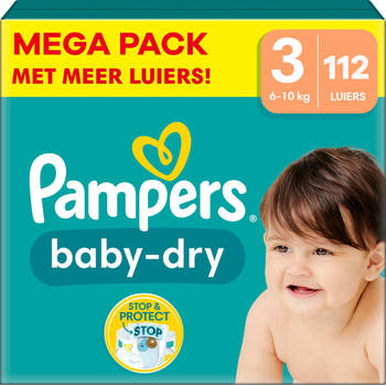 Pampers - Baby Dry - Maat 3 - Mega Pack - 112 stuks - 6/10 KG