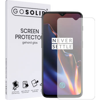 GO SOLID! Screenprotector voor Oneplus 6T gehard glas