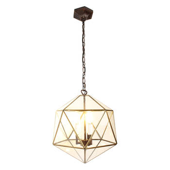 HAES DECO - Hanglamp Transparant 35x35x140 cm E14/max 3x25W