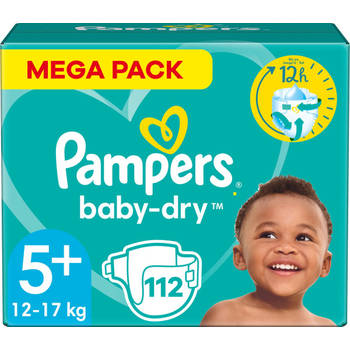 Pampers - Baby Dry - Maat 5+ - Mega Pack - 112 stuks - 12/17 KG