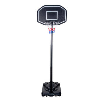 Engelhart Basketbalpaal verstelbaar 200-305 cm met standaard Basketbalstandaard mobiel & verrijdbaar