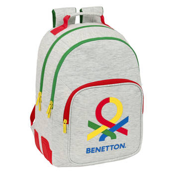 Schoolrugzak Benetton Pop Grijs (32 x 42 x 15 cm)
