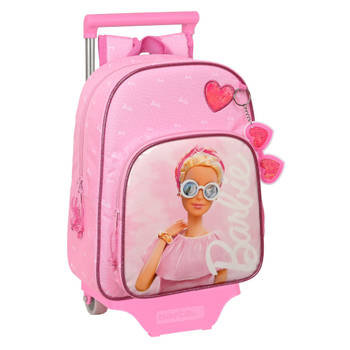 Schoolrugzak met Wielen Barbie Girl Roze 26 x 34 x 11 cm
