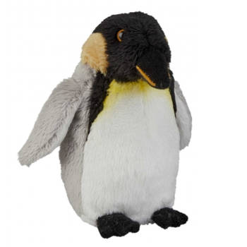 Ravensden pluche koningspinguin knuffel - zwart/wit - 15 cm - dieren - Vogel knuffels