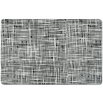 Zeller placemats abstract - 1x - zwart - 44 x 29 cm - kunststof - Placemats