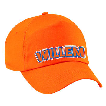 Koningsdag baseball cap oranje - Willem - voor volwassenen - Verkleedhoofddeksels