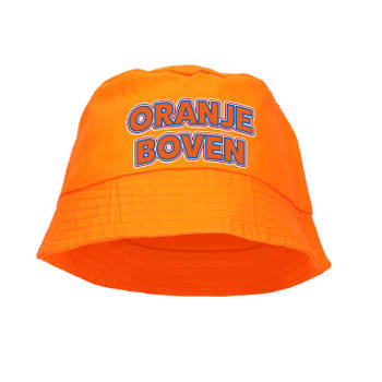 Oranje Koningsdag zonnehoed oranje - oranje boven - 57-58 cm - Verkleedhoofddeksels