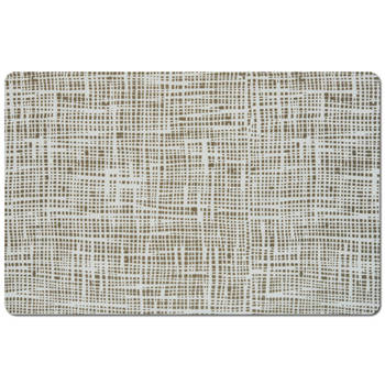 Zeller placemats abstract - 1x - grijs - 44 x 29 cm - kunststof - Placemats