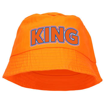 Oranje Koningsdag zonnehoed - king - 57-58 cm - Verkleedhoofddeksels