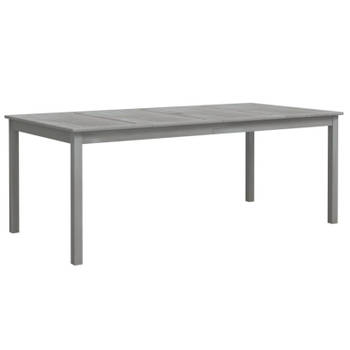 vidaXL Tuintafel 200x100x75 cm massief acaciahout grijs