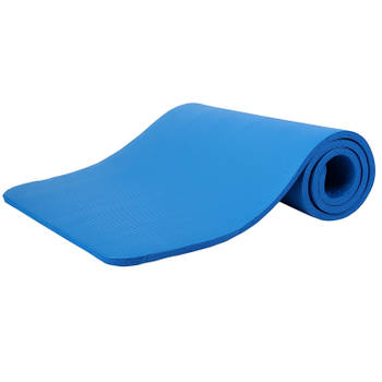 Yoga mat Blauw 1 cm dik, fitnessmat, pilates, aerobics