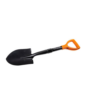 BLACK+DECKER Schep - 67 CM - 800 GR - Roestvrij - Koolstofstalen Kop en Glasvezel Handvat - Zwart