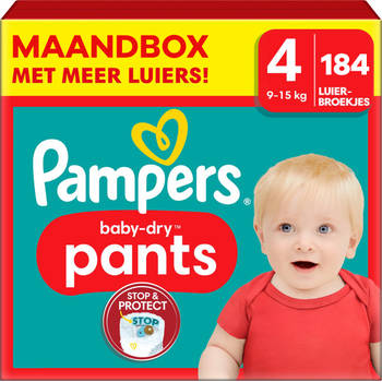 Pampers - Baby Dry Pants - Maat 4 - Maandbox - 184 stuks - 9/15 KG