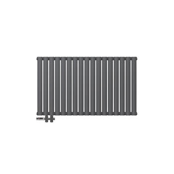 Paneelradiator enkellaags 102x60 cm antraciet incl. vloeraansluitset ML design