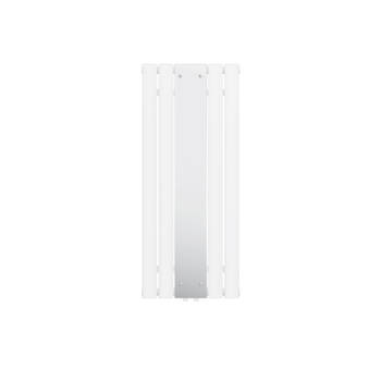 Platte Badkamerradiator met Spiegel 1200x450 mm Wit ML-Design