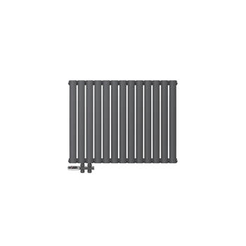 Paneelradiator dubbelwandig 78x60cm antraciet incl. vloeraansluitset ML-Design