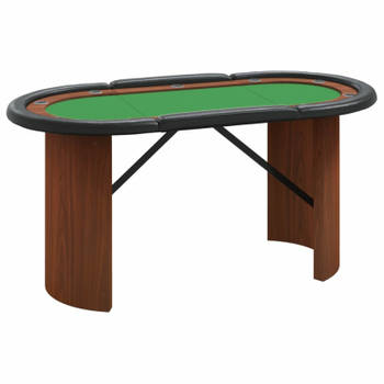 vidaXL Pokertafel voor 10 spelers 160x80x75 cm groen