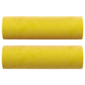vidaXL Sierkussens 2 st 15x50 cm fluweel geel