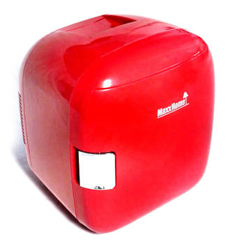 MaxxHome Mini Koelkast - 9 Liter - Make-Up en Beauty Skincare - 100/240V / 12V Auto Stekker (rood)