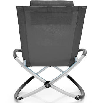 Tillvex- Ligstoel antraciet, relaxstoel, schommelstoel, lounger