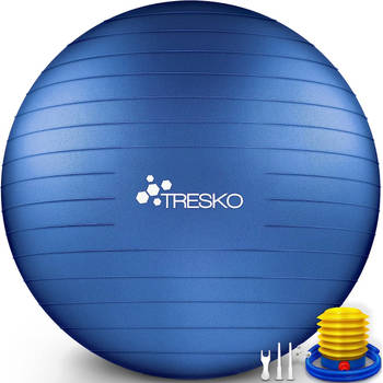 Fitnessbal, yogabal met pomp - diameter 65 cm - IndigoBlue