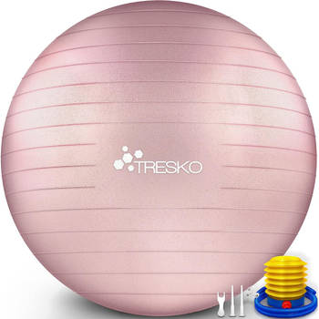 Fitnessbal, yogabal met pomp - diameter 85 cm - Rose-Gold