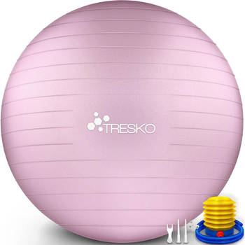 Fitnessbal, yogabal met pomp - diameter 65 cm - PrincessPink