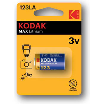 Kodak Max Lithium 123LA Battery 1 pack