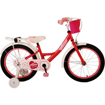 Volare Meisjesfiets Ashley 18 Inch 25 cm Meisjes Terugtraprem Donkerroze