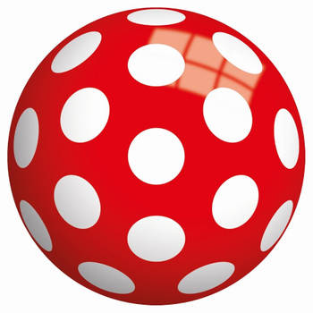Speelbal - Rood met witte stippen - 23 cm