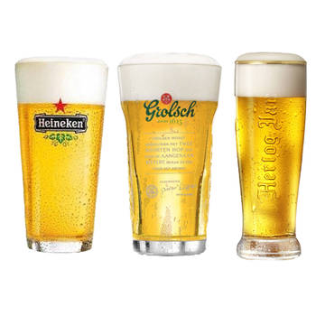 Bierglazen cadeau set - The Pilsener 1 - 3 stuks