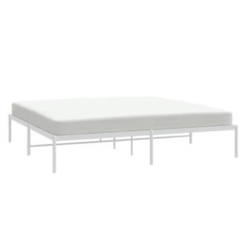 vidaXL Bedframe metaal wit 193x203 cm