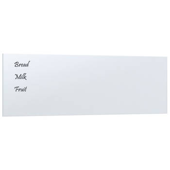 vidaXL Magneetbord wandgemonteerd 60x20 cm gehard glas wit