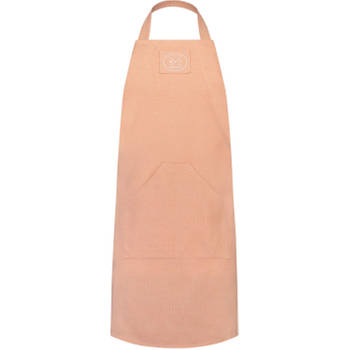 Witloft schort gerecycled katoen - salmon - one size