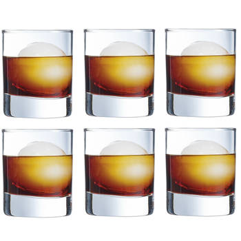 Whisky glazen - 6x - Princesa serie - transparant - 310 ml - Whiskeyglazen
